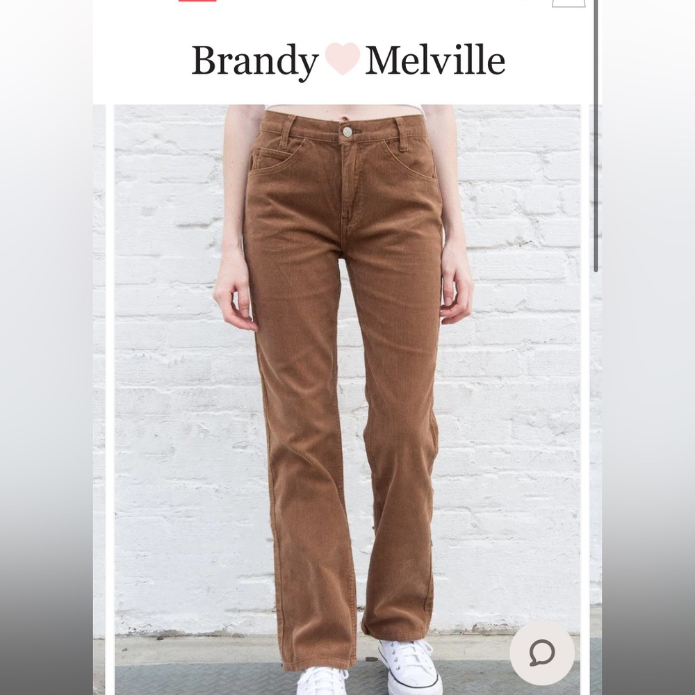 john galt brandy melville jada corduroy pants brown